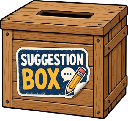 Wooden suggestion box