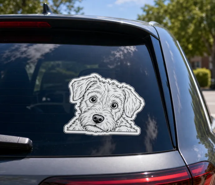 Dog Window Sticker sticker shown in real-world use