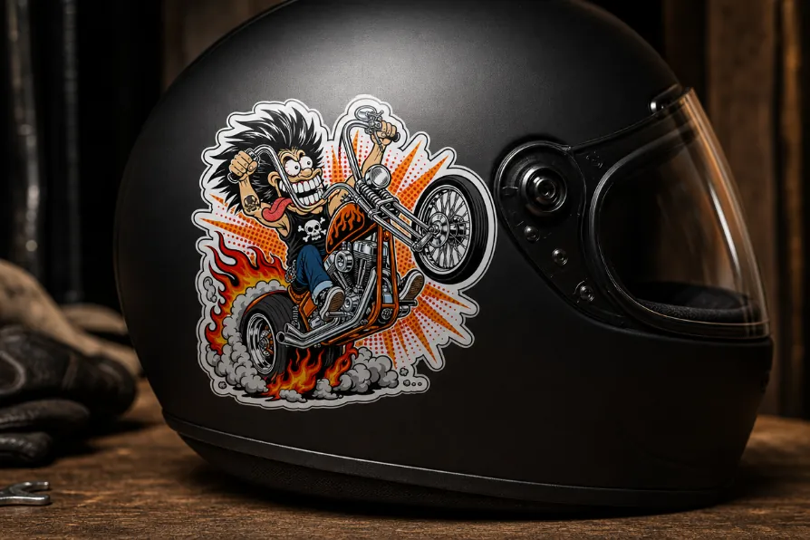 Motorbike Sticker sticker shown in real-world use