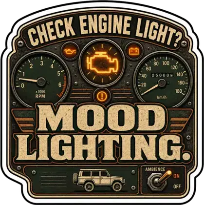 Check Engine Light Mood Lighting sticker