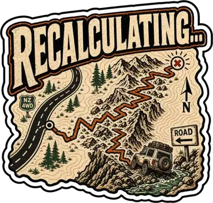 Recalculating sticker