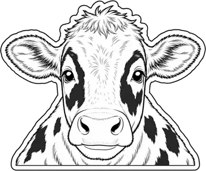 Cow animal decal