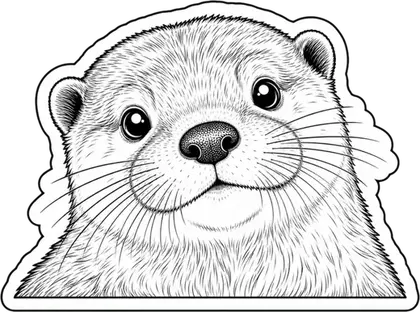 Cute Otter animal decal
