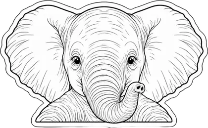 Elephant animal decal