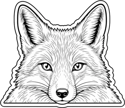 Fox animal decal