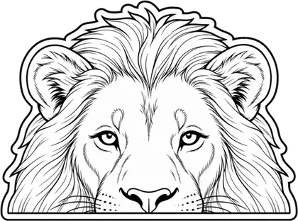 Lion animal decal
