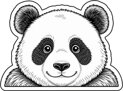 Panda animal decal