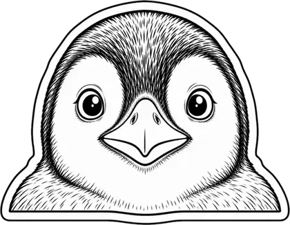 Penguin animal decal