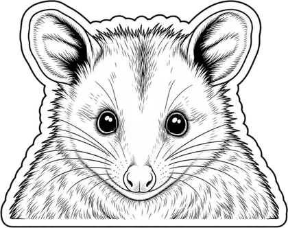 Possum animal decal