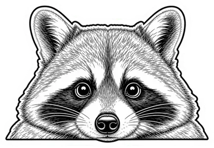 Raccoon animal decal