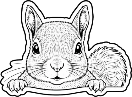 Squirrel animal decal
