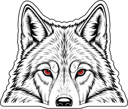 Wolf animal decal