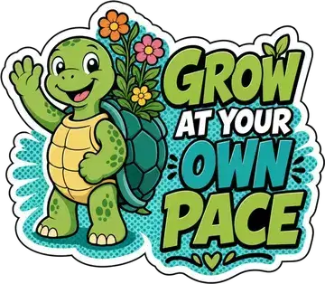 Grow at Your Own Pace sticker