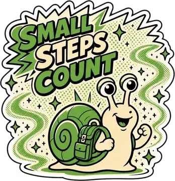Small Steps Count sticker