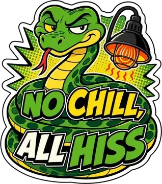 No Chill, All Hiss sticker
