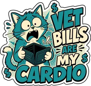 Vet Bills Are My Cardio sticker