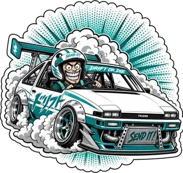 Drift Or Die sticker
