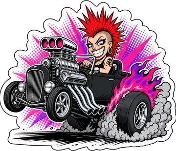 Hot Rod Rebel sticker
