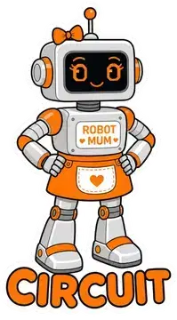 Circuit Mum robot family sticker
