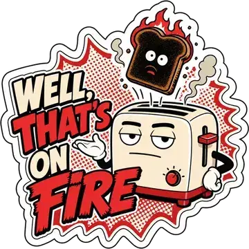 Well, That's on Fire sticker