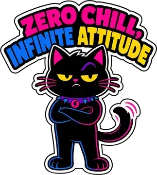 Zero Chill, Infinite Attitude sticker