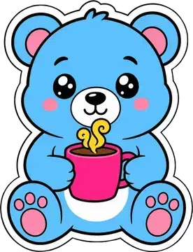 Hot Chocolate Teddy sticker
