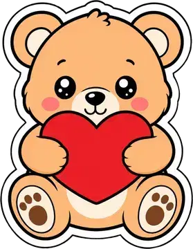 Love You Teddy sticker