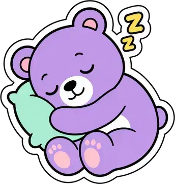 Sleepy Teddy sticker