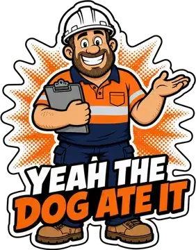 Yeah The Dog Ate It - Site Manager sticker