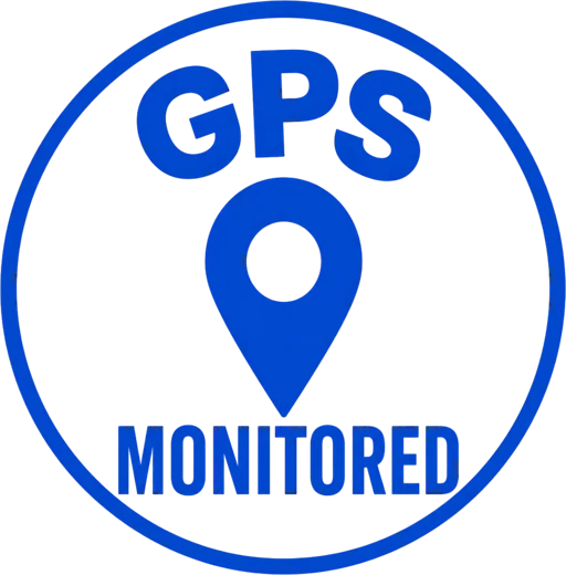 GPS Monitored – Blue sticker