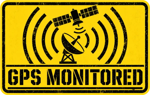GPS Monitored – Yellow sticker